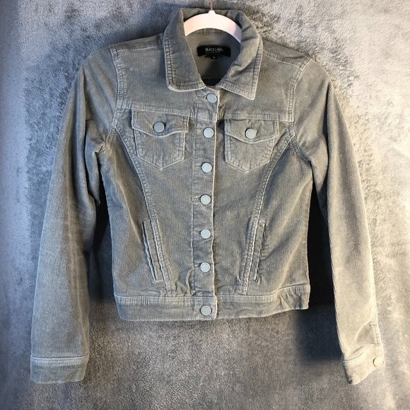 Black Label C'est Toi Women's Small Jacket Grayish/Tan Corduroy Denim Coat - Picture 1 of 9